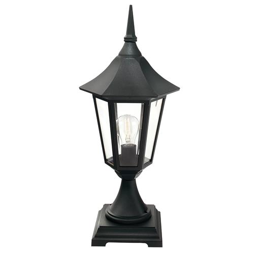 Valencia IP54 Exterior Pedestal Lantern Black Finish V3-BLACK