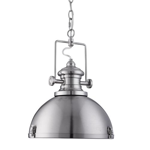 Satin Silver Industrial Pendant Light 2297SS