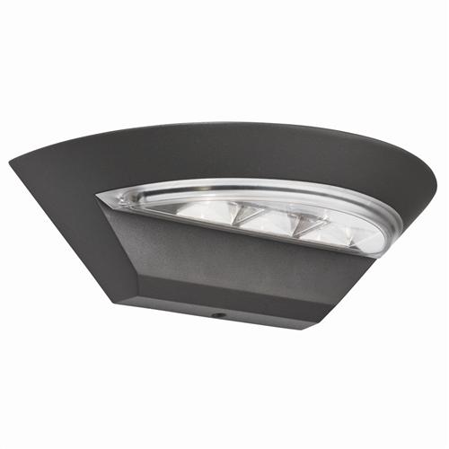 Lincoln Dark Grey LED Semi Circle Outdoor Wall Light 5122GY