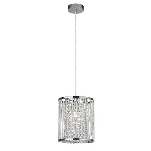 Elise Polished Chrome Crystal Glass Pendant 8831CC
