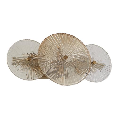 Wagon Wheel Bronze And Amber 6 Light Wall Or Flush Light 88210-6BZ