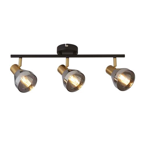 Westminster Black And Smoked 3 Light Ceiling Spot 23801-3SM
