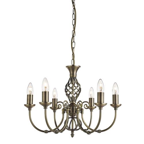 Zanzibar Brass Multi-Arm Ceiling Fitting 8396-6