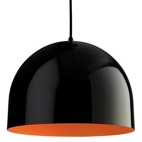 House Black Deep Domed Pendant 4862-20BKOR