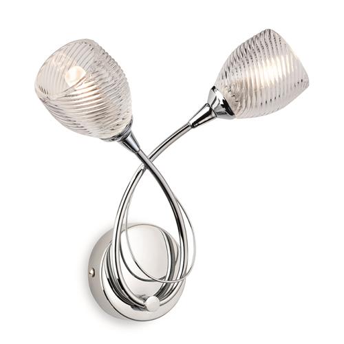 Henley Chrome 2 Arm Wall Light 7641CH