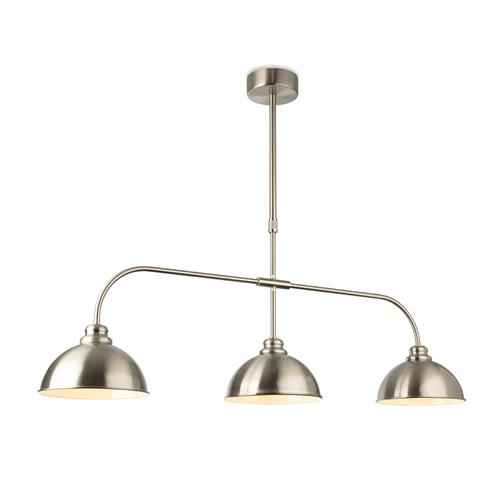 Eagle Brushed Steel Three Light Ceiling Pendant 2894BS