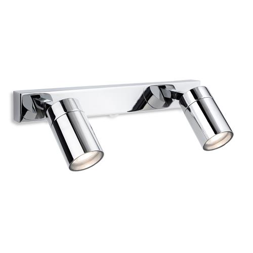 Pinnacle Bathroom IP44 Rated Wall & Ceiling Two Light Spots 2892CH
