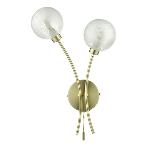 Avari Two Arm Wall Light Satin Brass Finished AVA0941