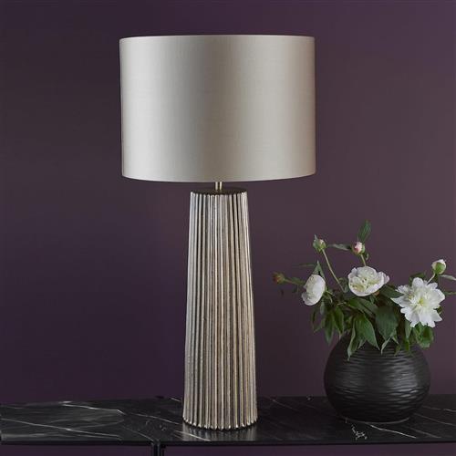 Myla Metallic Bronze And Taupe Drum Shade Table Lamp MYL4229-LYR1629