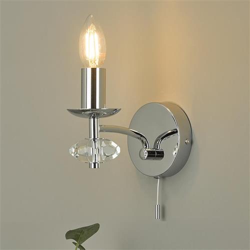 Oleana Single Wall Light Chrome Finish OLE0750
