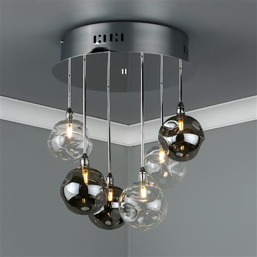 Quinn Six Light Semi Flush Cluster Pendant QUI0610