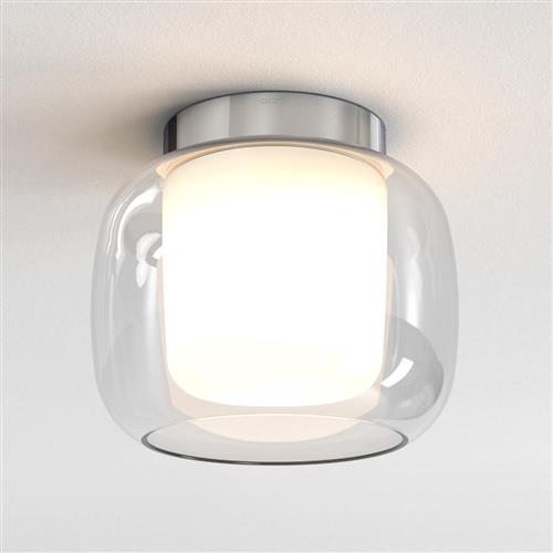 Aquina 240 IP44 Polished Chrome Bathroom Flush Ceiling Light 1450003