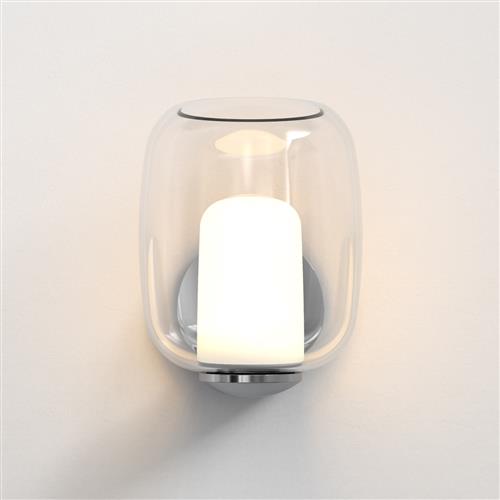 Aquina IP44 Polished Chrome Bathroom Wall light 1450001