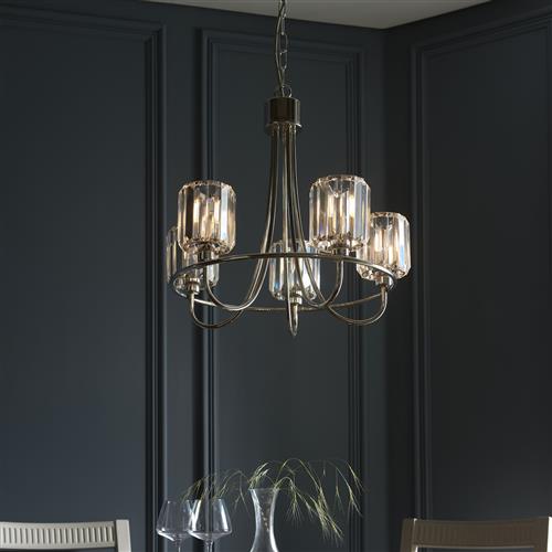 Berenice Bright Nickel 5 Light Multi-Arm Pendant 104108