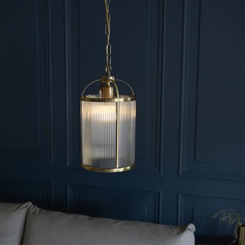 Lambeth Antique Brass Small Ceiling Pendant 106710