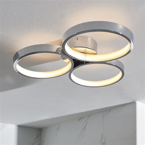 Radius 3 Light IP44 semi Flush Bathroom Fitting 96473