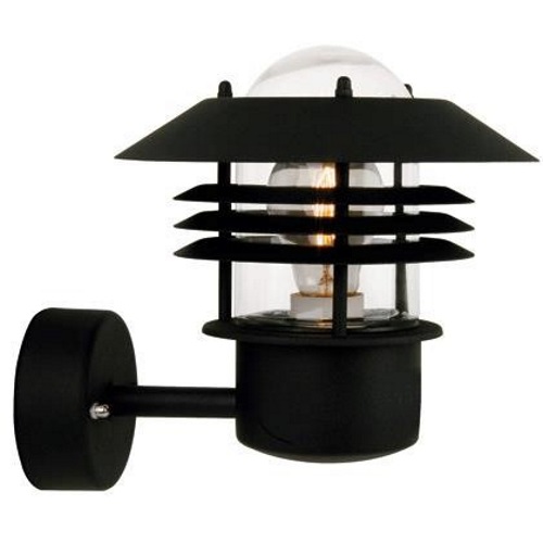 Vejers IP54 Black Wall Light 25091003