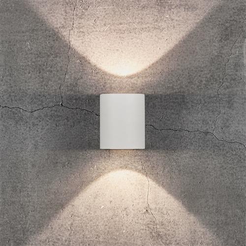 Canto 2 White IP44 Double LED Wall Light 49701001