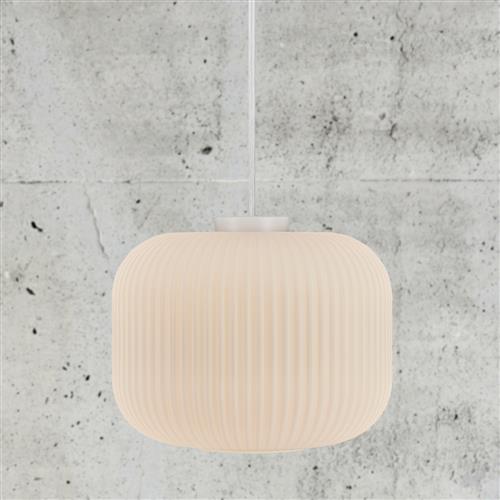 Milford 30 White Finish Opal Glass Pendant 46583001