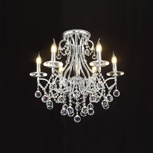 Bianco Polished Chrome Crystal Ceiling Light IL30116