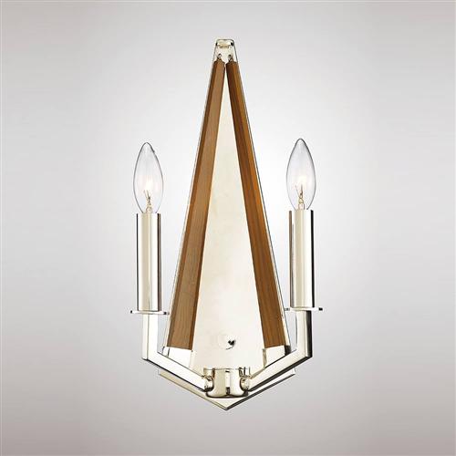 Hilton 2 Arm Wall Light Polished Nickel IL31680