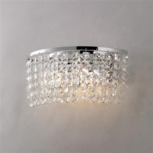 Cosmos Crystal Chrome Wall Light IL30052