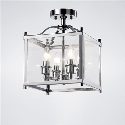 Aston Polished Chrome Semi-Flush Ceiling Light IL31101