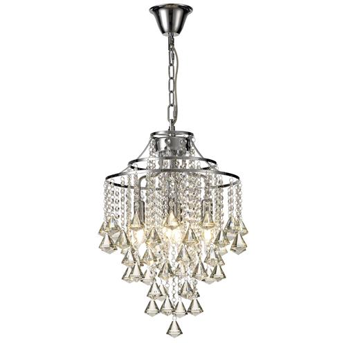 Inina Chrome Four Light Crystal Ceiling Pendant IL30771