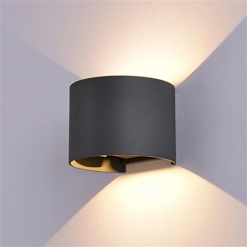Davos Curve 3000K Anthracite IP54 LED Outdoor Light M6522