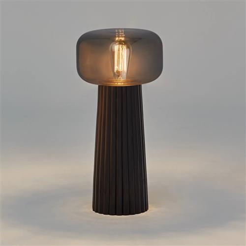 Faro Black And Tinted Glass Table Lamp M7249