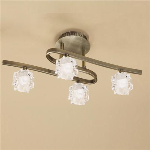Ice Antique Brass Semi-Flush Light M1863