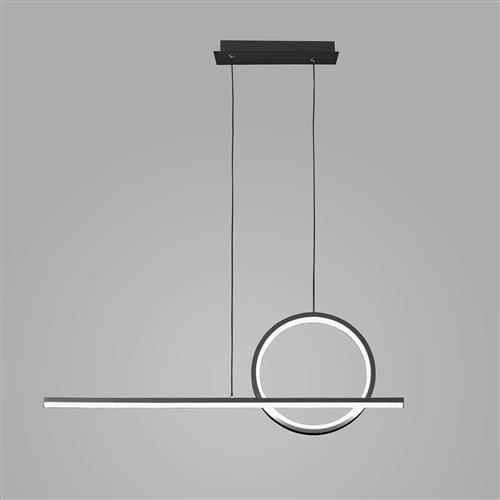 Kitesurf Black LED Small Bar Pendant M7142