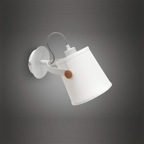 Nordica Matt White Single Wall Light M4924