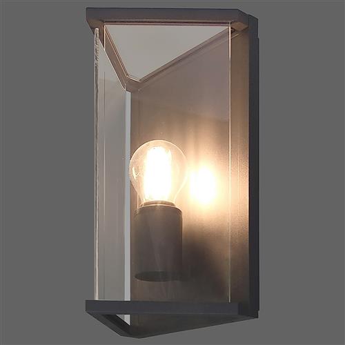 Meribel Triangular IP54 Graphite Outdoor Wall Light M6495