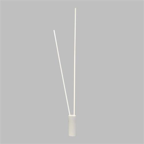 Vertical White LED 2 Light Floor Lamp M7345