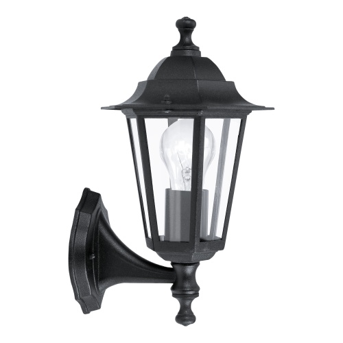 Laterna 4 Black Upwards Outdoor Wall Light 22468