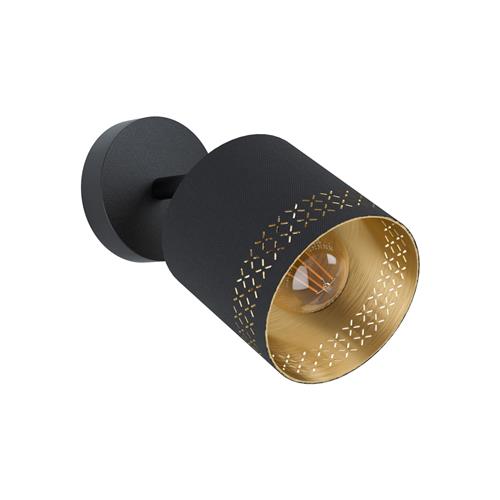 Esteperra Black And Gold Patterned Single Spotlight 99276