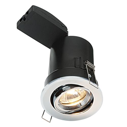 Shieldplus MV Tilt Fire Rated Chrome Recessed Downlight 50682
