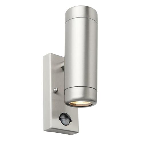 Odyssey IP44 Stainless Steel PIR Outdoor Double Spotlight 97821