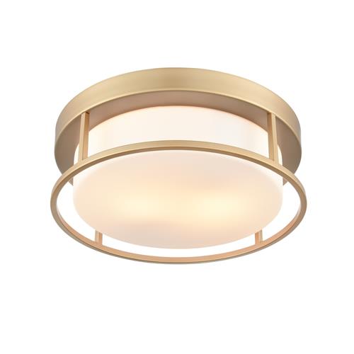 Blaine Gold Painted And Opal Glass Flush Fitting CF5825