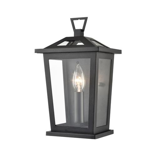 Dusk Matt Black IP44 Single Outdoor Wall Light EXT6646
