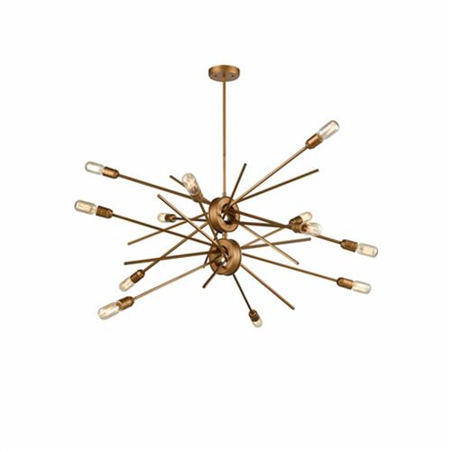 Idaho Antique Gold Twelve Light Ceiling Pendant FL2399-12