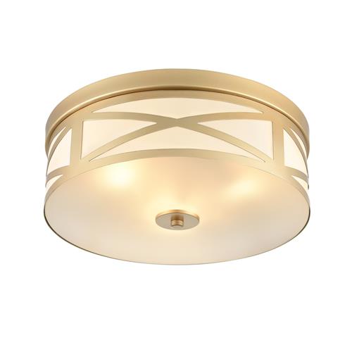 Ringo Gold Painted With Opal Glass Flush Mounted Fitting CF5832