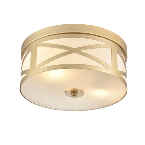 Ringo Opal Glass And Gold Painted Flush Mounted Fitting CF5831