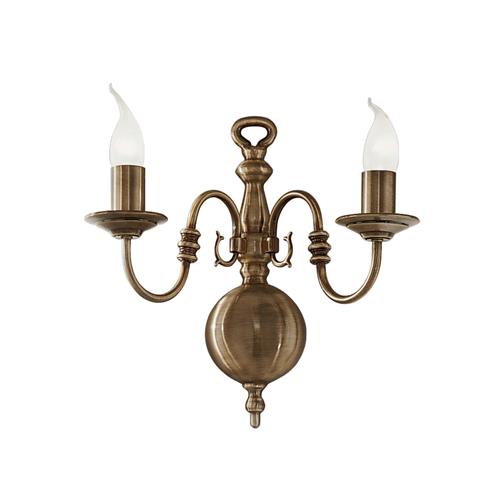 Halle Bronzed Brass Double Wall Light PE7942