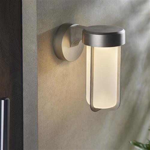 Brushed Silver Exterior/Bathroom IP44 LED Wall Light Arum-WLSO