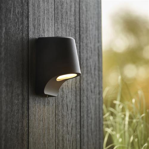 Butia IP44 LED Matt Black Outdoor Wall Light Butia-1MB