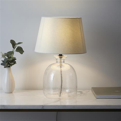 Cyra Clear and Ivory Table Lamp CyraCI