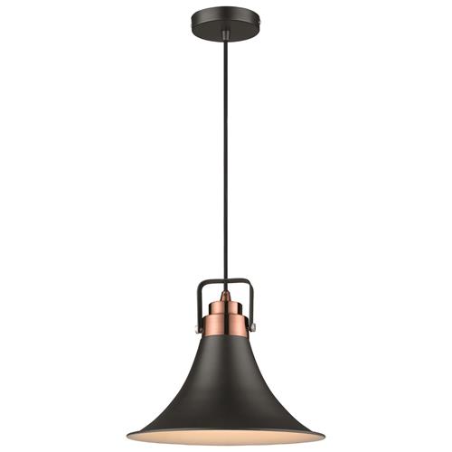 Anerley Matt Black/Copper Angled Ceiling Pendant ANER028MB1PEND
