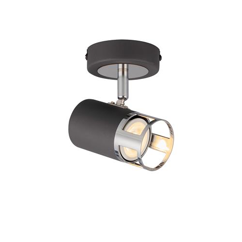 Arizona Graphite And Polished Chrome Wall/Ceiling Spotlight LT32223
